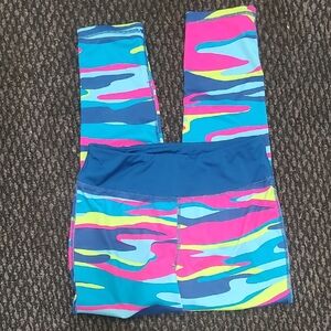 Danskin Now Drimore Blue and Pink Kids Leggings Large 10/12